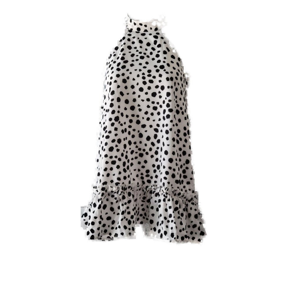 Girls Polka Dot Halter Dress Sz L
